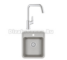 Комплект Мойка Granula Standart 4202, базальт + Смеситель Grohe Eurosmart 30567000