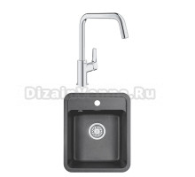 Комплект Мойка Granula Standart 4202, графит + Смеситель Grohe Eurosmart 30567000