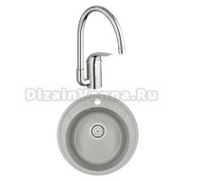 Комплект Мойка Granula Standart 4802, базальт + Смеситель Grohe Euroeco 32752000