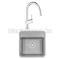 Комплект Мойка Granula Standart 5001, базальт + Смеситель Grohe Minta 3291800E хром