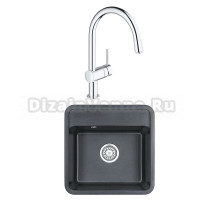 Комплект Мойка Granula Standart 5001, графит + Смеситель Grohe Minta 3291800E хром