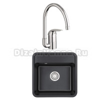 Комплект Мойка Granula Standart 5001, черный + Смеситель Grohe Euroeco 32752000
