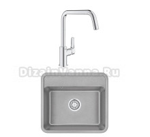 Комплект Мойка Granula Standart 5601, базальт + Смеситель Grohe Eurosmart 30567000