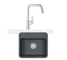 Комплект Мойка Granula Standart 5601, графит + Смеситель Grohe Eurosmart 30567000