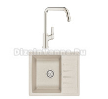 Комплект Мойка Granula Standart 5803, бежевый + Смеситель Grohe Eurosmart 30567000