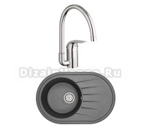 Комплект Мойка Granula Standart 7601, черный + Смеситель Grohe Euroeco 32752000