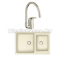 Комплект Мойка AZARIO Grand 00079902 бежевая + Смеситель Grohe Euroeco 32752000