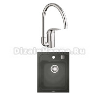 Комплект Мойка Grohe K700 31650AT0 + Смеситель Euroeco 32752000