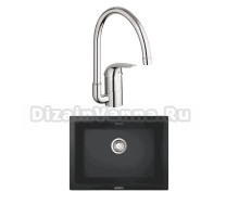 Комплект Мойка Grohe K700U 31655AP0 + Смеситель Euroeco 32752000
