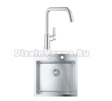 Комплект Мойка Grohe K800 31583SD1 нержавеющая сталь + Смеситель Eurosmart 30567000