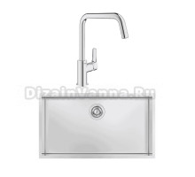 Комплект Мойка Kantera Cube CRR740 MB mikrobrush + Смеситель Grohe Eurosmart 30567000