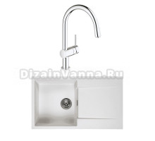 Комплект Мойка Reginox Amsterdam 10 3,5 pure white + Смеситель Grohe Minta 3291800E хром