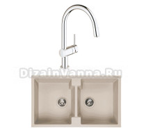 Комплект Мойка Reginox Amsterdam 20 3,5 caffe silvery + Смеситель Grohe Minta 3291800E хром