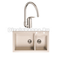 Комплект Мойка Reginox Amsterdam 25 Caffe Silvery 3,5 (c/box) + Смеситель Grohe Euroeco 32752000