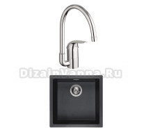 Комплект Мойка Reginox Amsterdam 40 Black Silvery 3,5 (R32312) + Смеситель Grohe Euroeco 32752000