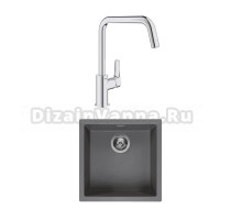 Комплект Мойка Reginox Amsterdam 40 Grey Silvery 3,5 (R32329) + Смеситель Grohe Eurosmart 30567000