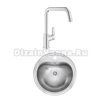 Комплект Мойка Reginox Atlantis L LUX OSP сталь + Смеситель Grohe Eurosmart 30567000