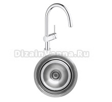 Комплект Мойка Reginox Double XL LUX OKG сталь + Смеситель Grohe Minta 3291800E хром