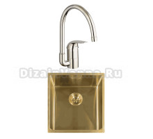 Комплект Мойка Reginox Miami 3,5 PVD 40x40 gold + Смеситель Grohe Euroeco 32752000