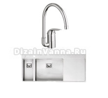 Комплект Мойка Reginox Nevada LUX OKG left L 18x50 сталь + Смеситель Grohe Euroeco 32752000