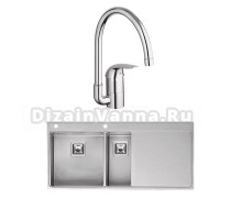 Комплект Мойка Reginox Nevada LUX OKG left L 40x18 сталь + Смеситель Grohe Euroeco 32752000
