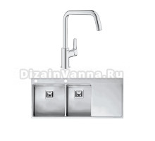 Комплект Мойка Reginox Nevada LUX OKG left L 40x30 сталь + Смеситель Grohe Eurosmart 30567000