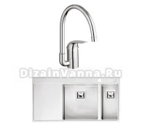 Комплект Мойка Reginox Nevada LUX OKG right L 40x18 сталь + Смеситель Grohe Euroeco 32752000