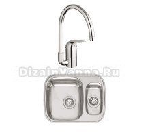Комплект Мойка Reginox Queen R60 LUX KGOKG сталь + Смеситель Grohe Euroeco 32752000