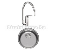 Комплект Мойка Reginox R18 370 LUX OKG сталь + Смеситель Grohe Euroeco 32752000