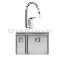 Комплект Мойка Reginox Texas + LUX L 40x40 18x40 сталь + Смеситель Grohe Euroeco 32752000