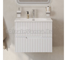 Тумба с раковиной Cezares Duet 60 bianco lucido, раковина Cezares CZR-8095-60