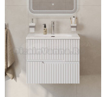 Тумба с раковиной Cezares Duet 70 bianco lucido, раковина Cezares CZR-8095-70