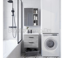 Мебель для ванной комнаты IKA Alta 60 с ящиками, бетонный камень