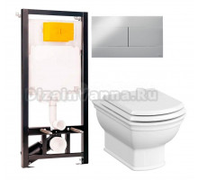 Комплект Унитаз подвесной VitrA Valarte 7805B003-0075 + Крышка 124-003-009 с микролифтом + Инсталляция OLI 80 ECO Sanitarblock mechanic 3 в 1 с кнопкой смыва