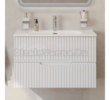 Тумба с раковиной Cezares Duet 80 bianco opaco, раковина Cezares CZR-8095-80