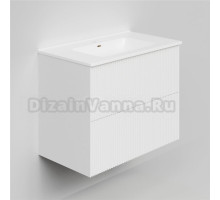 Тумба с раковиной La Fenice Terra Twin 80 подвесная, bianca, раковина Slim Line 80 см