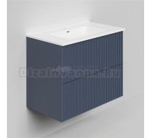 Тумба с раковиной La Fenice Terra Twin 80 подвесная, blu grigio, раковина Slim Line 80 см