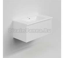 Тумба с раковиной La Fenice Terra 80 подвесная, bianca, раковина Slim Line 80 см