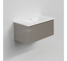 Тумба с раковиной La Fenice Terra 80 подвесная, cappuccino, раковина Slim Line 80 см