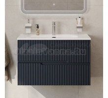 Тумба с раковиной Cezares Duet 80 grafito, раковина Cezares CZR-8095-80