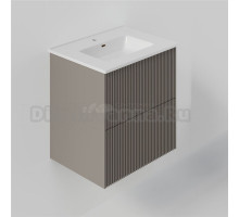 Тумба с раковиной La Fenice Terra Twin 60 подвесная, cappuccino, раковина Slim Line 60 см