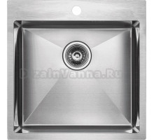 Мойка кухонная Paulmark Kroner PM215151-BS брашированная нержавеющая сталь + Жидкое мыло Grass Milana