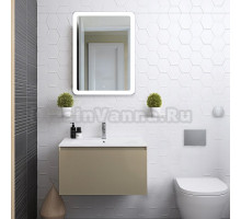 Мебель для ванной комнаты Art&Max Latina 80 подвесная, с ящиком, бежевая