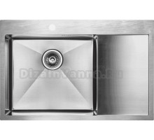 Мойка кухонная Paulmark Kroner PM217851-BSL брашированная нержавеющая сталь L + Жидкое мыло Grass Milana