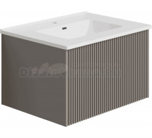Тумба с раковиной La Fenice Terra 60 подвесная, cappuccino, раковина Slim Line 60 см