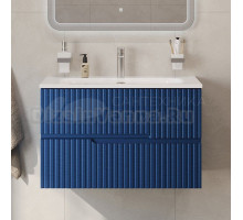 Тумба с раковиной Cezares Duet 80 sapfiro, раковина Cezares CZR-8073-80