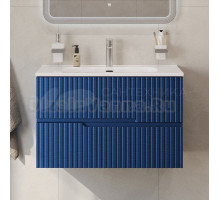 Тумба с раковиной Cezares Duet 80 sapfiro, раковина Cezares CZR-8095-80