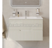 Тумба с раковиной Cezares Duet 80 альпака брашированная, раковина Cezares CZR-8095-80