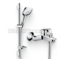 Душевой комплект Смеситель Hansgrohe Logis 71400000 + Гарнитур Raindance Select E 150 27856000 Unica'S Puro