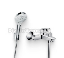 Душевой комплект Смеситель Hansgrohe Logis 71400000 + Гарнитур Crometta Vario 26692400 1,6 м